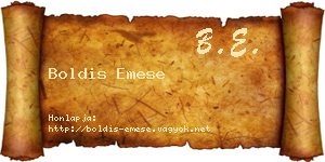 Boldis Emese névjegykártya