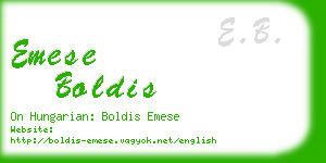 emese boldis business card